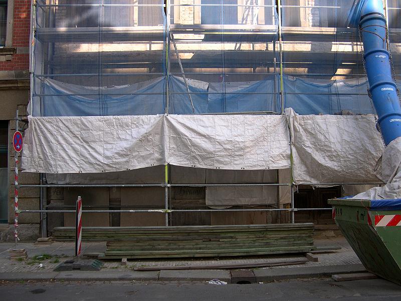 Dresden-Pieschen, Torgauer Str. 58, 18.5.2009 (1).JPG - eingerüstet seit 1997